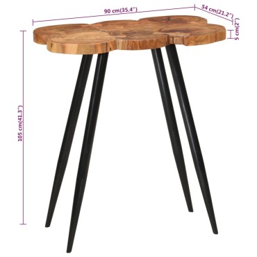 vidaXL Τραπέζι Μπαρ με Κορμούς 90x54x105cm από Μασίφ Ξύλο Ακακίας 1 τεμ.