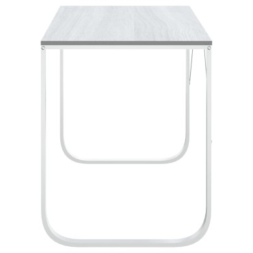 vidaXL Γραφείο Υπολογιστή Λευκό 110x60x73cm από Μοριοσανίδα 1 τεμ.