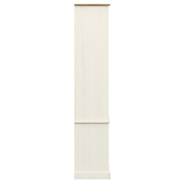vidaXL Βιτρίνα VIGO Λευκή 85x35x170cm από Μασίφ Ξύλο Πεύκου 1 τεμ.