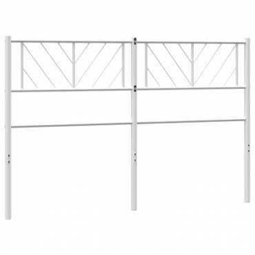 vidaXL Κεφαλάρι Λευκό Μεταλλικό 146x3x90cm 1 τεμ.