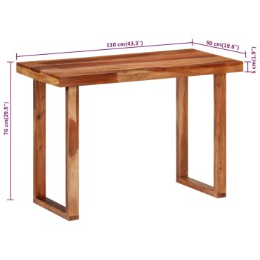 vidaXL Τραπεζαρία 110x50x76cm από Μασίφ Ξύλο Ακακίας 1 τεμ.