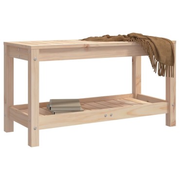vidaXL Παγκάκι Κήπου 82,5x35x45cm από Μασίφ Ξύλο Πεύκου 1 τεμ.