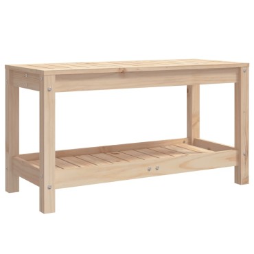 vidaXL Παγκάκι Κήπου 82,5x35x45cm από Μασίφ Ξύλο Πεύκου 1 τεμ.