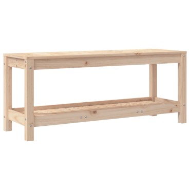 vidaXL Παγκάκι Κήπου 108x35x45cm από Μασίφ Ξύλο Πεύκου 1 τεμ.