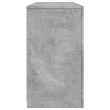 vidaXL Ντουλάπι με LED Γκρι Σκυροδέματος 142,5x37x67cm 1 τεμ.