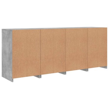vidaXL Μπουφές με LED Γκρι Σκυροδέματος 164x37x67cm 1 τεμ.