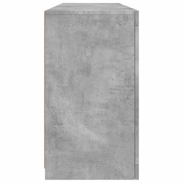 vidaXL Μπουφές με LED Γκρι Σκυροδέματος 163x37x67cm 1 τεμ.