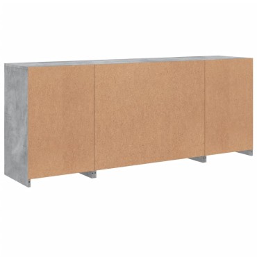 vidaXL Μπουφές με LED Γκρι Σκυροδέματος 163x37x67cm 1 τεμ.