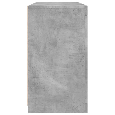 vidaXL Ντουλάπι με LED Γκρι Σκυροδέματος 123x37x67cm 1 τεμ.