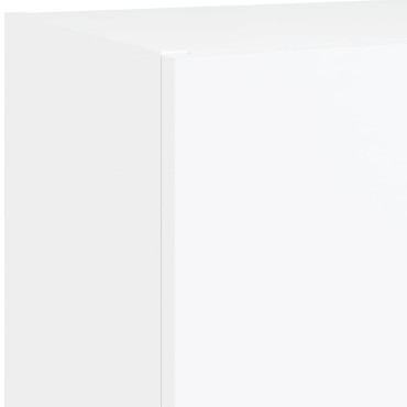 vidaXL Έπιπλα Τοίχου Τηλεόρασης 4 τεμ LED Λευκά από Επεξεργασμένο Ξύλο