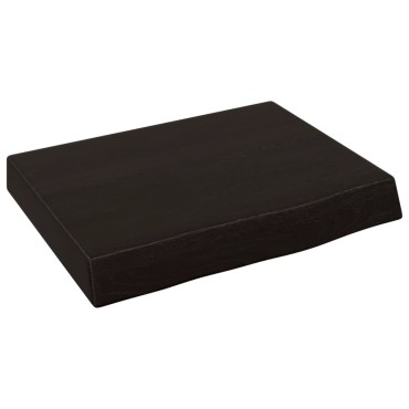 vidaXL Πάγκος Μπάνιου Σκούρο Καφέ 40x30x(2-6) εκ. Επεξεργ. Μασίφ Ξύλο