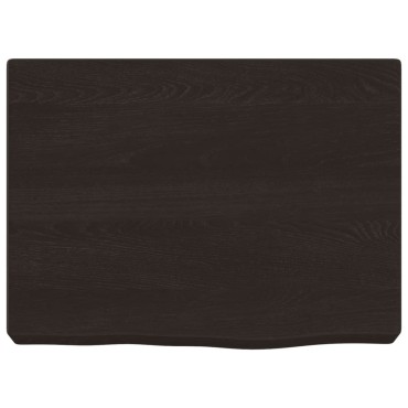 vidaXL Πάγκος Μπάνιου Σκούρο Καφέ 40x30x(2-6) εκ. Επεξεργ. Μασίφ Ξύλο