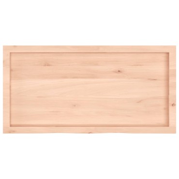 vidaXL Ράφι Τοίχου 100x50x(2-6)cm από Ακατέργαστο Μασίφ Ξύλο Δρυός 1 τεμ.