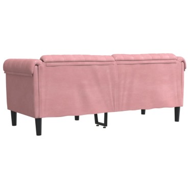 vidaXL Καναπές Διθέσιος Ροζ από Βελούδο 182x77x74cm 1 τεμ.