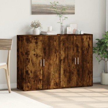 vidaXL Βοηθητικά Ντουλάπια 2 τεμ. Καπνιστή Δρυς 60x31x84cm Επεξ. Ξύλο