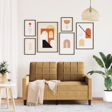vidaXL Καναπές Διθέσιος Βελούδινος 137x77x80cm 1 τεμ.