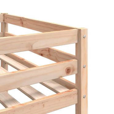 vidaXL Τριπλή Κουκέτα 90x190cm από Μασίφ Ξύλο Πεύκου - Μονό