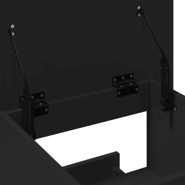 vidaXL Αναλόγιο με Ροδάκια & Συρτάρι Μαύρο 55x55x107cm Επεξ. Ξύλο 1 τεμ.