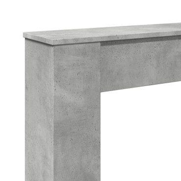 vidaXL Πλαίσιο Τζακιού Γκρι Σκυρ. 100x20x100 εκ. από Επεξ. Ξύλο