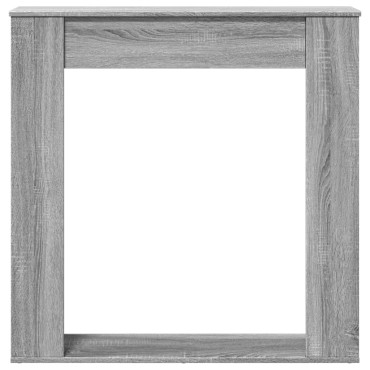 vidaXL Πλαίσιο Τζακιού Γκρι Sonoma 100x20x100 εκ. από Επεξ. Ξύλο
