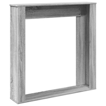 vidaXL Πλαίσιο Τζακιού Γκρι Sonoma 100x20x100 εκ. από Επεξ. Ξύλο