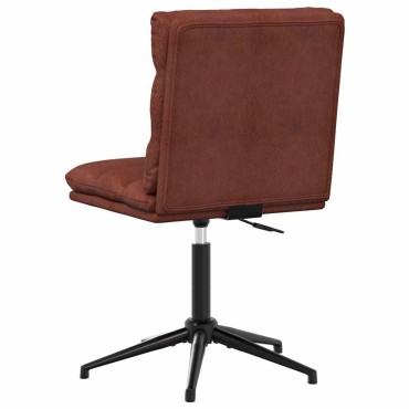 vidaXL Καρέκλα τραπεζαρίας Shiny Brown Faux Leather 44x50x(74-84) cm 1 τεμ.