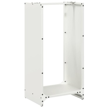 vidaXL Ράφι Καυσόξυλων Λευκό 40x30x80 εκ. Χάλυβας ψυχρής έλασης