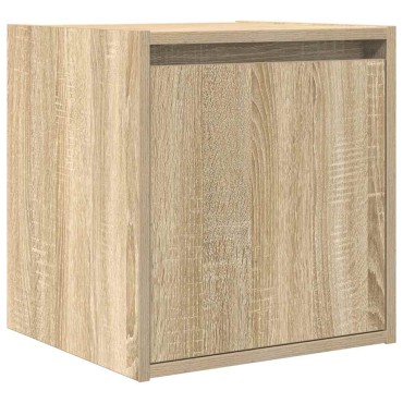 vidaXL Κομοδίνα Επιτοίχια Sonoma Δρυς 38x34x40cm 1 τεμ.