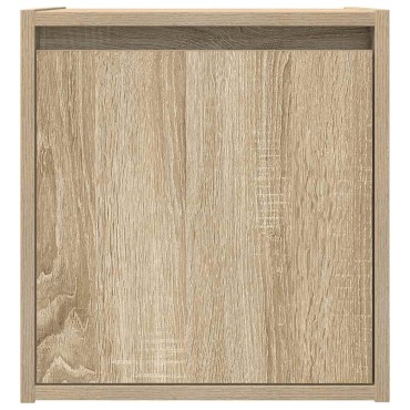 vidaXL Κομοδίνα Επιτοίχια Sonoma Δρυς 38x34x40cm 1 τεμ.