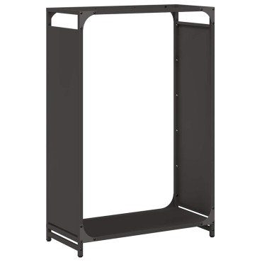 vidaXL Ράφι για καυσόξυλα Μαύρο 60x28x90 cm Ατσάλι ψυχρής έλασης
