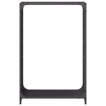 vidaXL Ράφι για καυσόξυλα Μαύρο 60x28x90 cm Ατσάλι ψυχρής έλασης