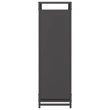 vidaXL Ράφι για καυσόξυλα Μαύρο 60x28x90 cm Ατσάλι ψυχρής έλασης