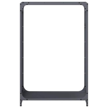 vidaXL Ράφι για καυσόξυλα Ανθρακί 60x28x90 cm Ατσάλι ψυχρής έλασης