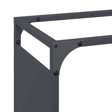 vidaXL Ράφι για καυσόξυλα Ανθρακί 60x28x90 cm Ατσάλι ψυχρής έλασης