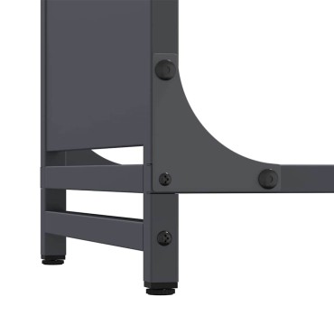 vidaXL Ράφι για καυσόξυλα Ανθρακί 60x28x90 cm Ατσάλι ψυχρής έλασης