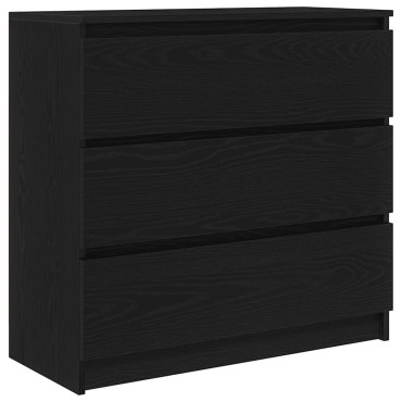 vidaXL Ντουλάπι Μαύρη βελανιδιά 80x35x76cm Επεξεργασμένο Ξύλο 1 τεμ.