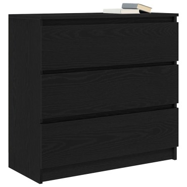 vidaXL Ντουλάπι Μαύρη βελανιδιά 80x35x76cm Επεξεργασμένο Ξύλο 1 τεμ.