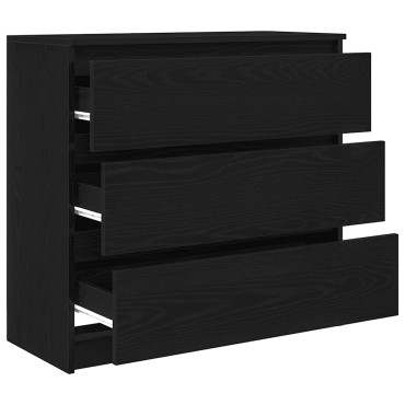 vidaXL Ντουλάπι Μαύρη βελανιδιά 80x35x76cm Επεξεργασμένο Ξύλο 1 τεμ.