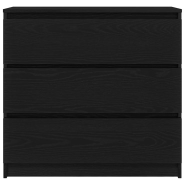 vidaXL Ντουλάπι Μαύρη βελανιδιά 80x35x76cm Επεξεργασμένο Ξύλο 1 τεμ.