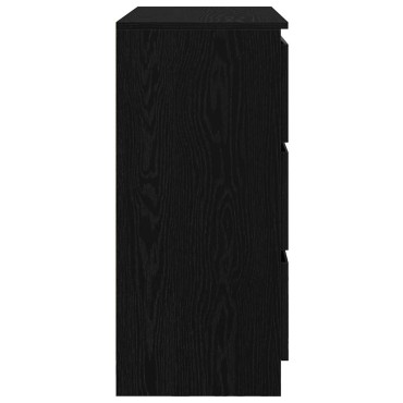 vidaXL Ντουλάπι Μαύρη βελανιδιά 80x35x76cm Επεξεργασμένο Ξύλο 1 τεμ.