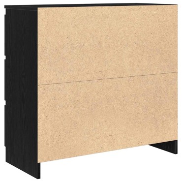 vidaXL Ντουλάπι Μαύρη βελανιδιά 80x35x76cm Επεξεργασμένο Ξύλο 1 τεμ.
