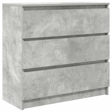 vidaXL Ντουλάπι Γκρι Σκυροδέματος 80x35x76cm Επεξεργασμένο Ξύλο 1 τεμ.