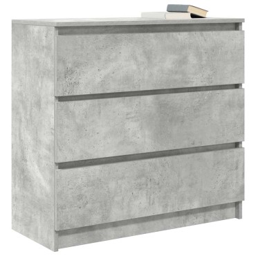 vidaXL Ντουλάπι Γκρι Σκυροδέματος 80x35x76cm Επεξεργασμένο Ξύλο 1 τεμ.
