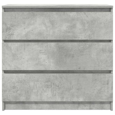 vidaXL Ντουλάπι Γκρι Σκυροδέματος 80x35x76cm Επεξεργασμένο Ξύλο 1 τεμ.