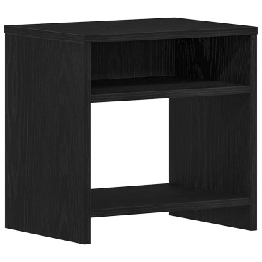 vidaXL Κομοδίνο Μαύρο Δρυς 40x30x40cm από Επεξεργασμένο Ξύλο 1 τεμ.