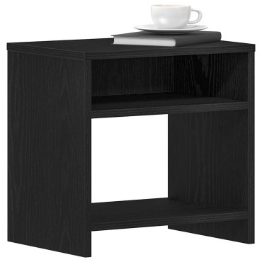 vidaXL Κομοδίνο Μαύρο Δρυς 40x30x40cm από Επεξεργασμένο Ξύλο 1 τεμ.