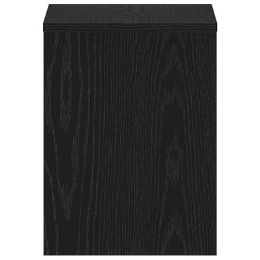 vidaXL Κομοδίνο Μαύρο Δρυς 40x30x40cm από Επεξεργασμένο Ξύλο 1 τεμ.