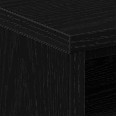 vidaXL Κομοδίνο Μαύρο Δρυς 40x30x40cm από Επεξεργασμένο Ξύλο 1 τεμ.