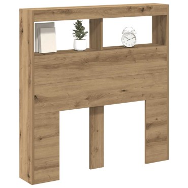 vidaXL Κεφαλάρι με Αποθηκευτικό Χώρο & LED Artisan Δρυς 100x17x102cm 1 τεμ.
