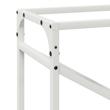 vidaXL Ράφι για καυσόξυλα Λευκό 60x25x100 εκ. Ατσάλι ψυχρής έλασης